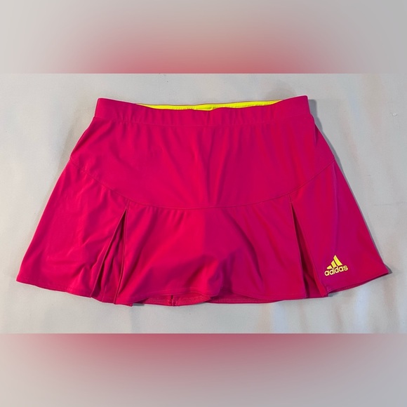 ADIDAS TENNIS SKIRT attached Pink SHORTS Tenis Skort  Misses Sz Small - Picture 2 of 13